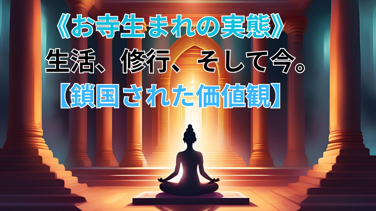 《お寺生まれの実態》生活、修行、そして今。【鎖国された価値観】のブログ記事のサムネイル