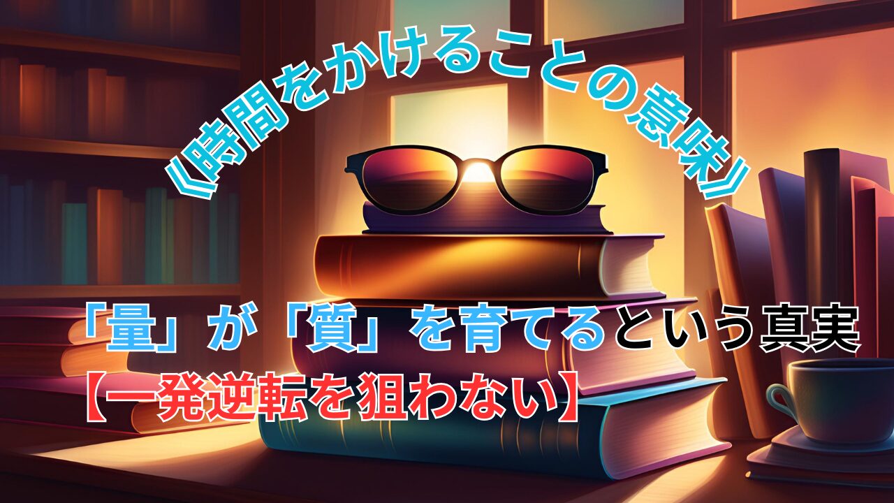 《時間をかけることの意味》「量」が「質」を育てるという真実【一発逆転を狙わない】のブログ記事のサムネイル