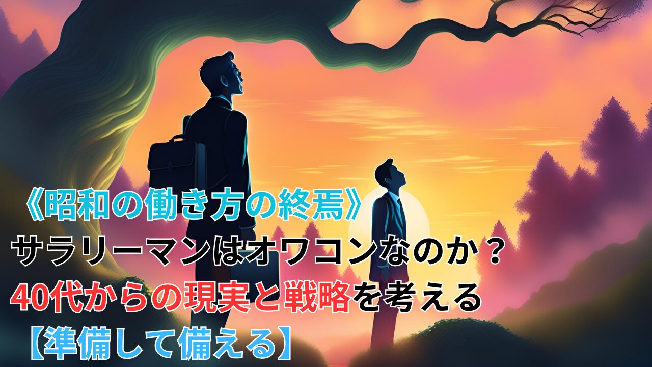 《昭和の働き方の終焉》サラリーマンはオワコンなのか？40代からの現実と戦略を考える【準備して備える】のブログ記事のサムネイル