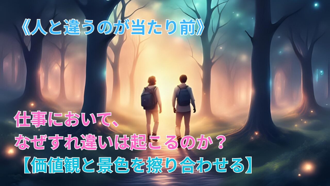 《人と違うのが当たり前》仕事において、なぜすれ違いは起こるのか？【価値観と景色を擦り合わせる】のブログ記事のサムネイル