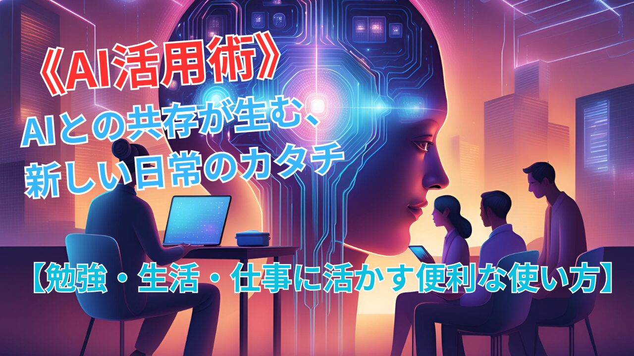 《AI活用術》AIとの共存が生む、新しい日常のカタチ 【勉強・生活・仕事に活かす便利な使い方】のブログ記事のサムネイル