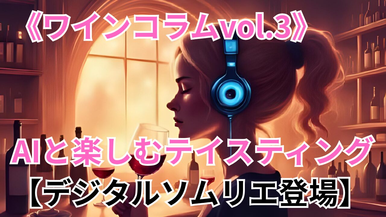 《ワインコラムvol.3》AIと楽しむテイスティング【デジタルソムリエ登場】のブログ記事のサムネイル
