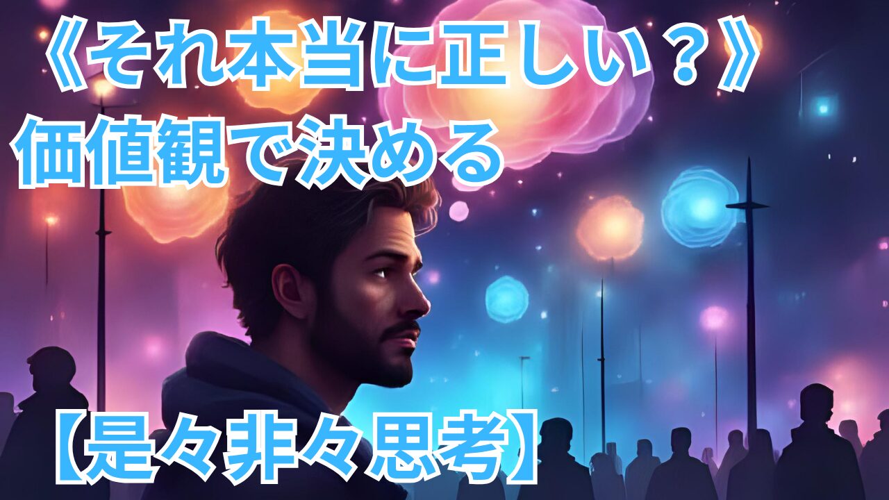 《それ本当に正しい？》価値観で決める【是々非々思考】のブログ記事のサムネイル
