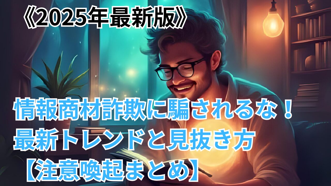 《2025年最新版》情報商材詐欺に騙されるな！最新トレンドと見抜き方【注意喚起まとめ】のブログ記事のサムネイル