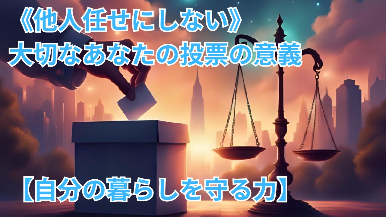 《他人任せにしない》大切なあなたの投票の意義【自分の暮らしを守る力】のブログのサムネイル