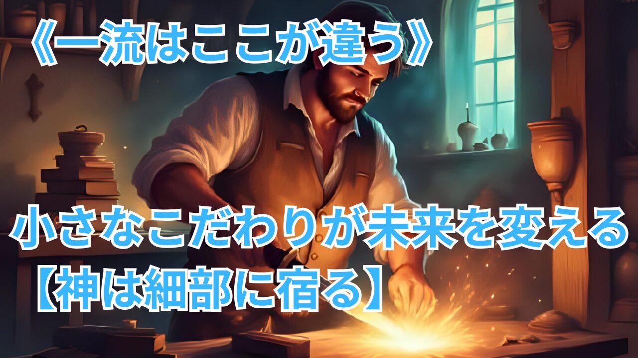 《一流はここが違う》小さなこだわりが未来を変える【神は細部に宿る】のブログのサムネイル